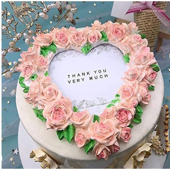 Rose Heart Wreath Fondant Chocolate Candy Silicone Mold Cake Decorating Baking - Picture 5 of 8